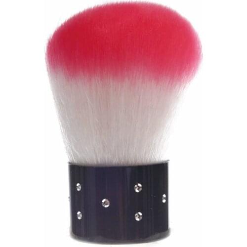 Pink White Dust Remover Brush for Nail Art or Cosmetic Face Brush Make Up