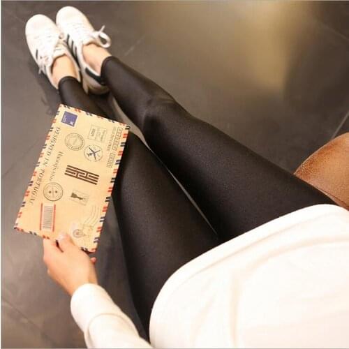 Sexy Black Shiny Pantyhoses Ankle-Length Leggings For Women Medias Hosiery Compresion Stocking Nine-Pants High Quality CI148
