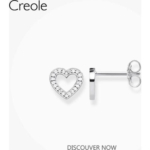 Ear Stud Earrings Heart Hollow,2019 Accessories Fashion Jewelry 925 Sterling Silver Romantic Boutique Queen Gift For Women Girls