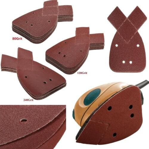 80/120/180/240 Grits Mouse Sanding Sheets Sander Pads Set for Black & Decker New
