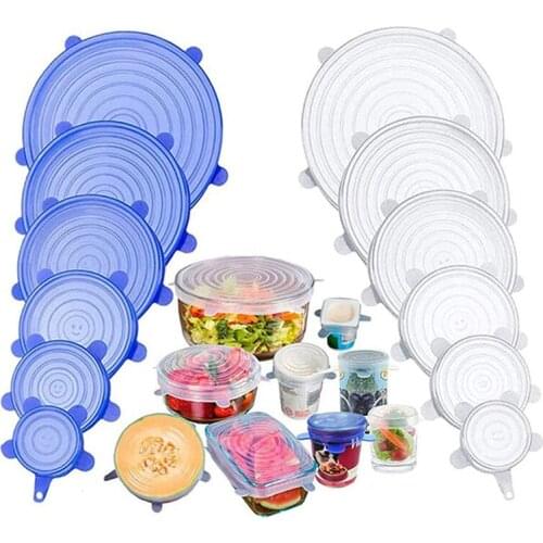 Silicone Stretch Lid Fresh Keeping Cover Reusable Airtight Food Wrap Covers Kitchen Accessories Organizer Cocina Cuisine Cozinha