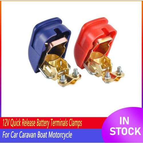 12V Quick Release Battery Terminals Clamps Universal For Car Caravan Boat Motorcycle Car-styling Battery Cables & Connectors