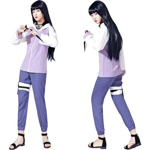 In Stock) Hyuga Hinata Cosplay Costume Full Set Outfit Halloween Carnival Costume For Women Girls