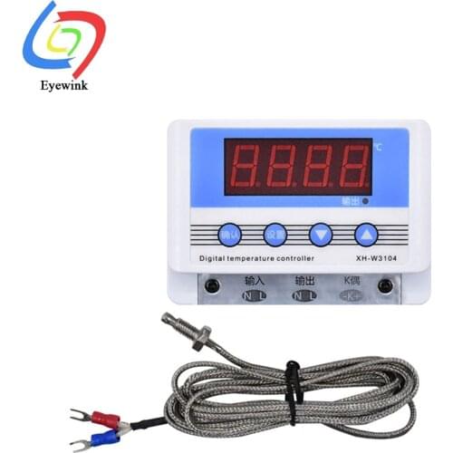 XH-W3104 Digital temperature controller thermocouple temperature control switch high power 0-1000 degrees