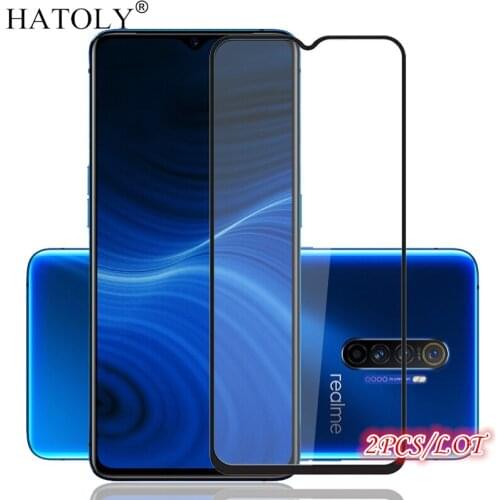 2PCS Glass Realme X2 Pro Tempered Glass For Oppo Realme X2 Pro LCD Screen Protector Full Glue Cover For Realme X2 Pro Glass 6.5"
