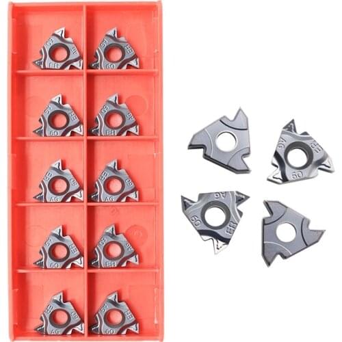 10pcs Thread 16ER AG60 16IR Carbide CNC Threaded Carbide Inserts Thread Lathe Turning Blade Tool Tungsten Carbide Insert