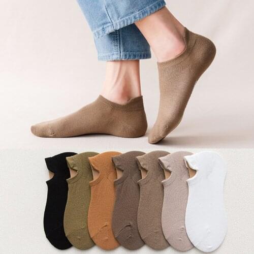 3 Pairs/Lot High Quality Mens Socks Breathable Spring/Summer Cotton Short Socks Invisible Male Boat Socks All-match Daily Socks