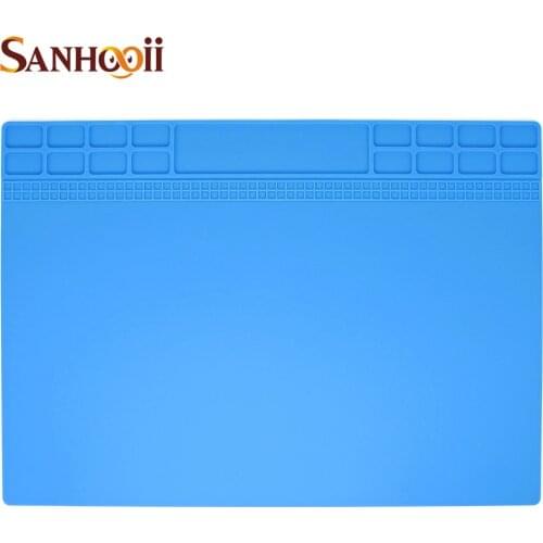 35*25cm Heat Resistant Silicone Pad BGA Solder Station Heat Insulation Desk Platform Screw Position Mat Treaping Tool ZM56