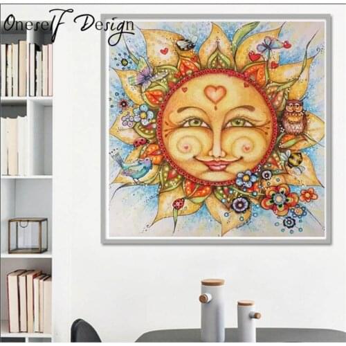 Hot Sale 5D Diamond Painting Cartoon Sun Diamond Embroidery Full Set DIY Diamond Mosaic Sale Beaded Embroidery Mothers Day Gift