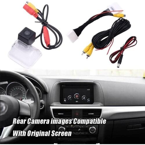 NEW-Car Rear View Camera Backup Reverse Camera for Mazda CX-5 CX5 2015 2016 2017 2018 Compatible Factory Screen Cable