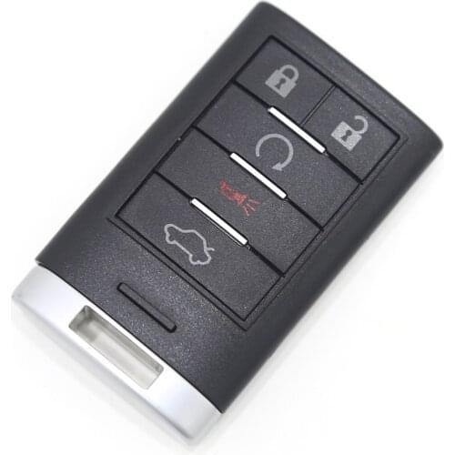 Lockartist 5Buttons 315MHz Smart Remote Control Smart Car Key with 46Chip Auto Transponder for Cadillac SLS CTS Free Shipping