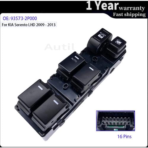 Car Driver Side Window Lifter Regulator Control Switch Console Car accessories For KIA Sorento 2009-2014 93573-2P000 935732P000