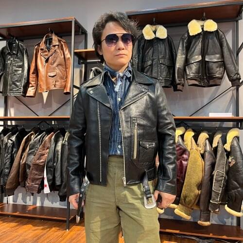 JW02D Asian Size Super Top Quality Heavy Genuine Italian Cow Leather Slim Classic Cowhide Stylish Rider Jacket