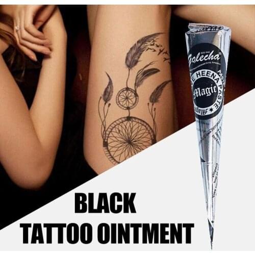 5/10PCS Black Natural Indian Henna Tattoo Ink Body Art Tool Mehndi Paste Cones Body Art Sticker Mehndi Body Paint