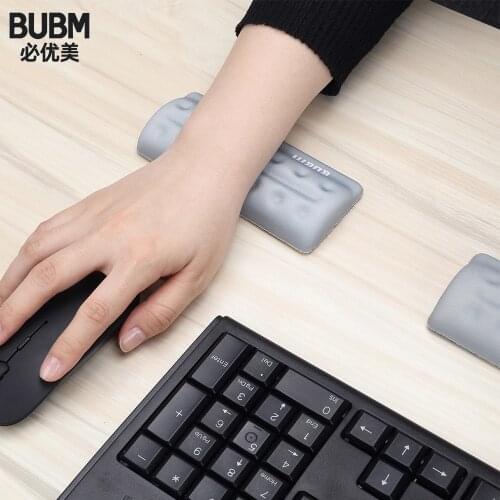 BUBM Memory Foam Keyboard Wrist Rest Mouse Wrist Support Set Ergonomic Wrist Pad for Office, Computer and Gaming