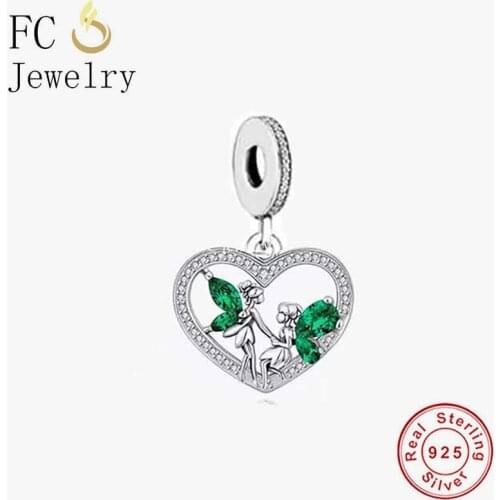 FC Jewelry Fit Original Charm Bracelet 925 Silver Tale Fairly Sisters Are Best Friends Pendant Bead For Making Berloque 2021 DIY