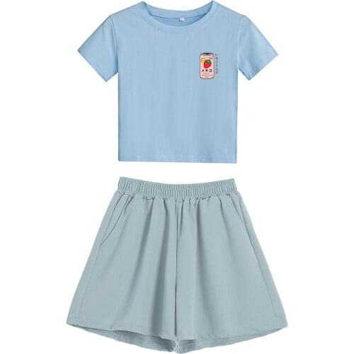 Sweet Girls Strawberry Milk Graphic T Shirt Summer Cotton Streetwear Casual Kawaii Japanese Style Top Casual Vintage Women Shirt