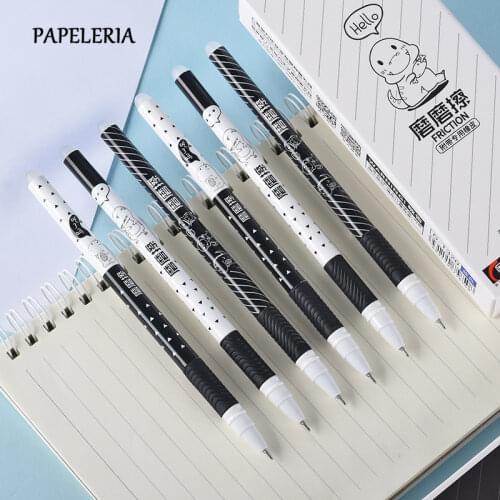 3Pc/Set Dinosaur Gel Pen Erasable Washable Handle Erasable Pen 0.5mm Black Ink Pens for School Office Writing Supply Stationery
