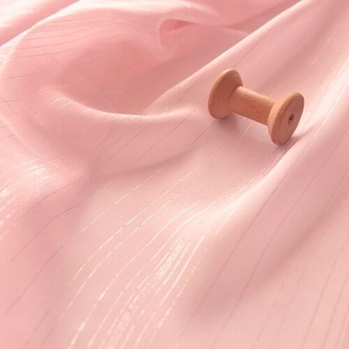 Quality Chiffon fabric Pink Silver Thread patchwork Scarves, baby clothes, dresses, garment fabrics