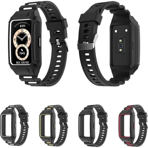 Smart Watch TPU Case Wristband Integrated Strap for Huawei Band6 Smart Watch Accessories Fast Disassembly and Assembly