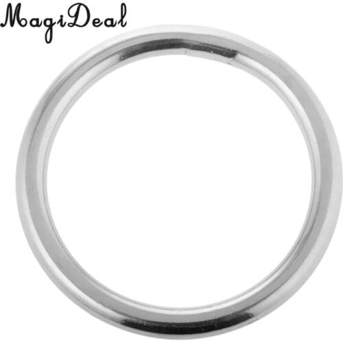 MagiDeal Durable Seamless Stainless Steel O Round Rings Circle Craft Webbing Boat Marine O Ring for Kayak Canoe Rowing Boat Acce