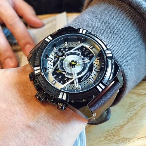 Top Brand Luxury MEGIR Mens Watches Waterproof Casual Quartz Watch Men Chronograph Sport Watch Relogio Masculino Erkek Kol Saati