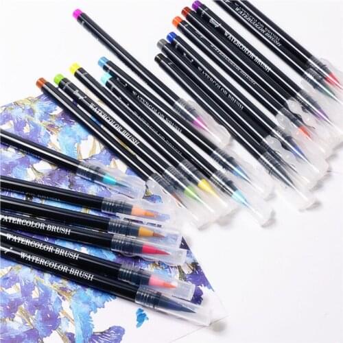 New 20 Color Premium Painting Soft Brush Pen Set Watercolor Markers Pen Effect Best For Coloring Books Manga Comic Calligraphy