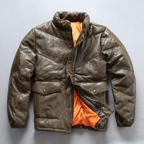 Factory 2018 New Men Genuine Sheepskin Down Coat Casual B3 Flight Jacket Cold Winter Pilot Jackets Russia Coats