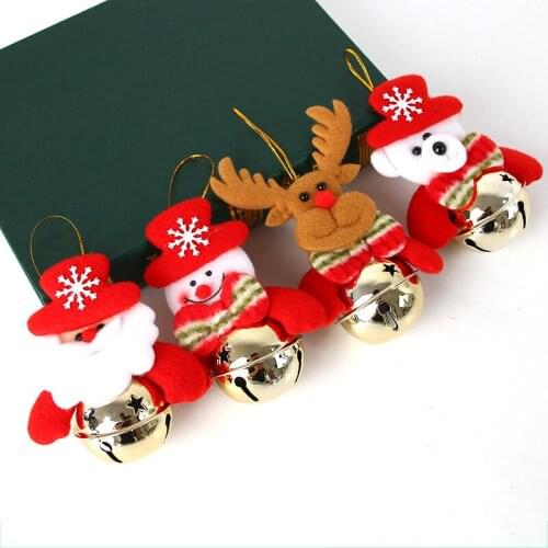 New Christmas Tree Decor Hanging Doll Bell Old Man Bear Toy Ornaments Decorations Christmas Bells