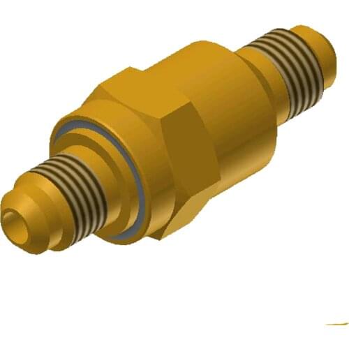 1/2" SAE Flare check valve 46bar Max. working pressure and 60bar max. test pressure and medium is minus 50 to +140