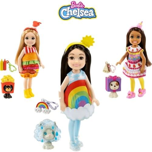 Barbie Doll Chelsea Dress Dolls Burger Rainbow Cake Costume Playset Pets Keychain Accessories Fashions Barbie Doll Collector
