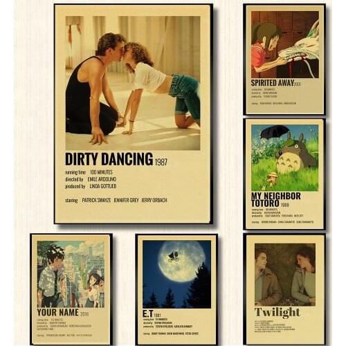 Vintage Classic Movie TV Show E.T/Pulp Fiction Retro Posters Modern Art Poster For Room/Bar Decor