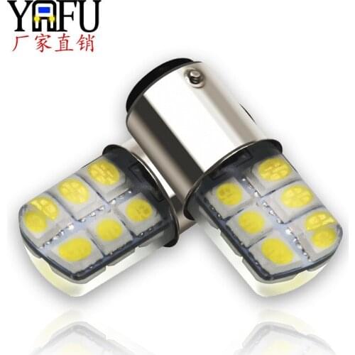 Popular Motorcycle Led Brake Light Silicone 1156 1157 5050 12smd Led Steering Angle Lamp Flash Car Led Light Lightings