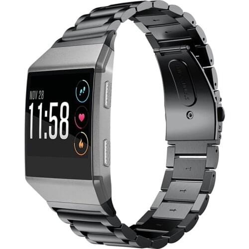 Watch Band for Fitbit Ionic Stainless Steel Metal Replacement Wrist Strap for Fitbit Ionic Smart Watch Band Strap Bracelet Watch