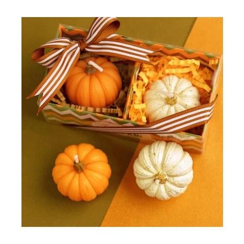 Silicone Mold DIY 3d Pumpkin Halloween Handmade Soap Candle mold pumpkin shape for fondant cake decorations aroma stone moulds