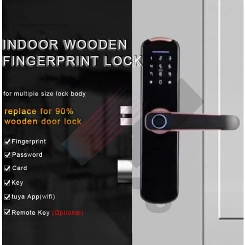 Smart Digital Door Lock Electronic Biometric Fingerprint Lock Tuya Smart Life APP Unlock Support Password Card Mechanical Key