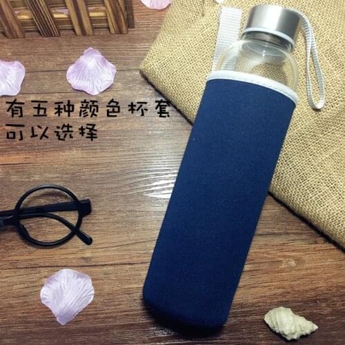 Glass water bottle with infuser and bottle bags, 40pcs in pack travel creative drinking bottles