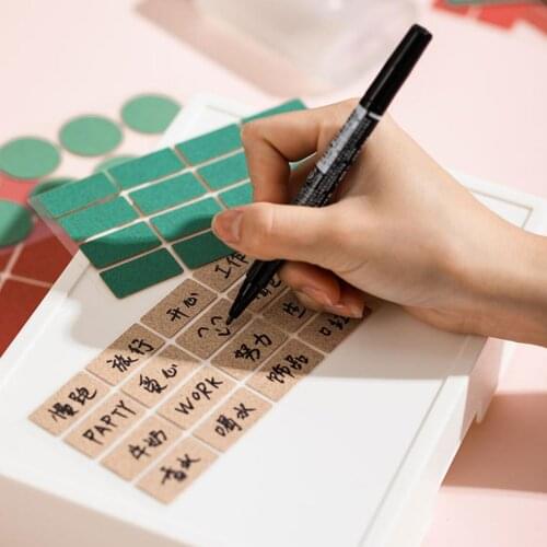 Vintage Writable Label Wooden Stickers Kitchen Bottle Jars Organizer Stationery Decoration Sticker Packaging Sealing Stick Mark