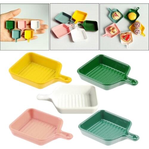 1pc 1/12 Dollhouse Cookware Baking Tray Comal Rooms Kitchen Garden BBQ Accessories