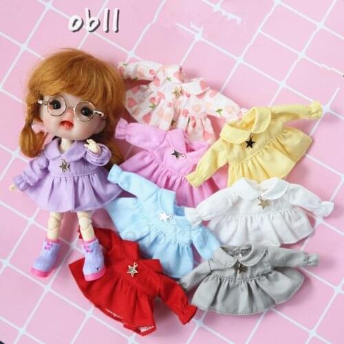 1PCS Lovely Star Dress for OB11, 1/12 BJD Doll Clothes Outfits Accessories