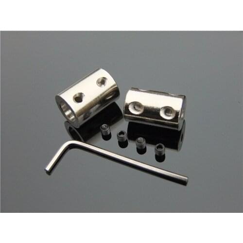 1PCS 45 Steel Coupling Shaft Couplings with Hex Wrench+Screws Motor Coupler Connector Steel Coupling Coupler