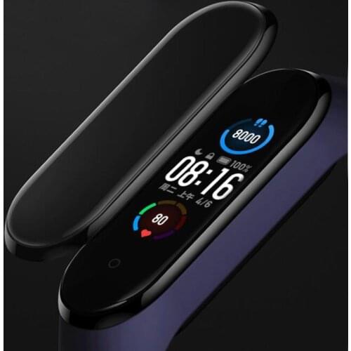 3D Curved Edge Full Coverage Miband Soft Clear Protective Film Cover For Xiaomi Mi Band 5 band5 Screen Protector Guard(Not Glass