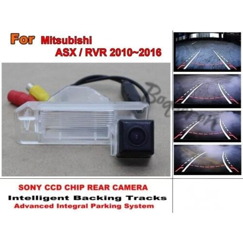 Car Rear View Camera For Mitsubishi ASX / RVR 2010~2016 Car Trajectory Intelligent Tracks Reversing HD CCD Night Vision