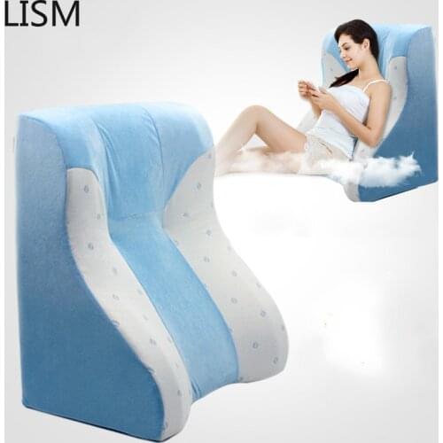 Large Memory Foam Comfort Cushion Nursing Pillow Bed Gift Ideas Seat Cushion Chair Lumbar Support for Office Dual Bedside Cotton