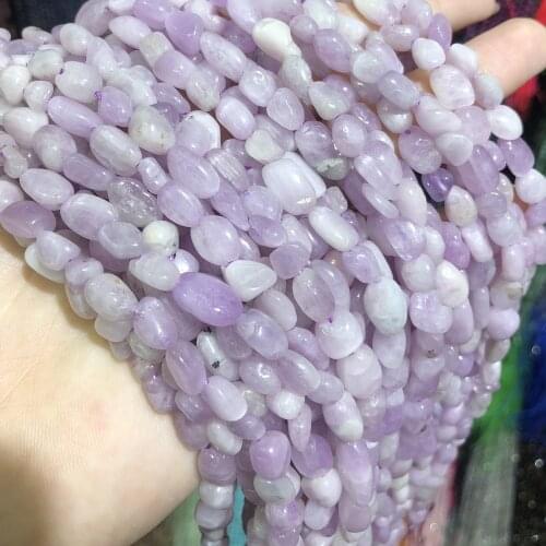 Natural Stone Kunzite Purple Spodumene Beads Irregular Loose Spacer Beads for Jewelry Making Necklace DIY Bracelet Accessories