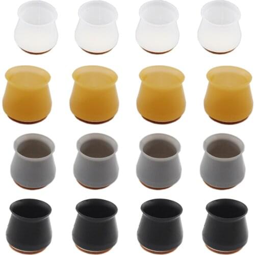 Chair Leg Caps,Furniture Protection Cover,Chair Leg Floor|Hardwood Floor Protectors with Felt Pad|Elastic Silicone Chair Leg Pad