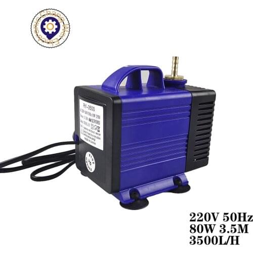 CNC Pump 220V 80W 3.5M 3500L/H Multifunctional submersible pump spindle Cooling on engraving cutting machine(Free 5m PU tube