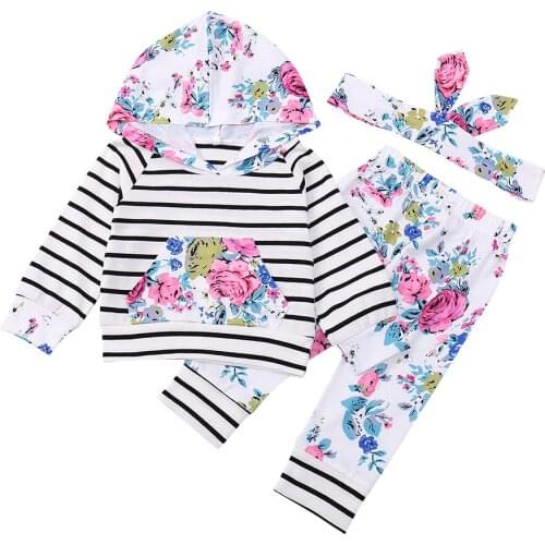 Cielarko Infant Girls Clothes Spring Autumn Cotton Baby Clothing Set Flower Cute Toddler Sets Fashion 2pcs Suits for boy girl