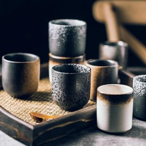 Japanese Style Retro Handmade Ceramic Teacup Creative Household Tea Water Cup Porcelain Milk Mug Office Drinkware Tableware
