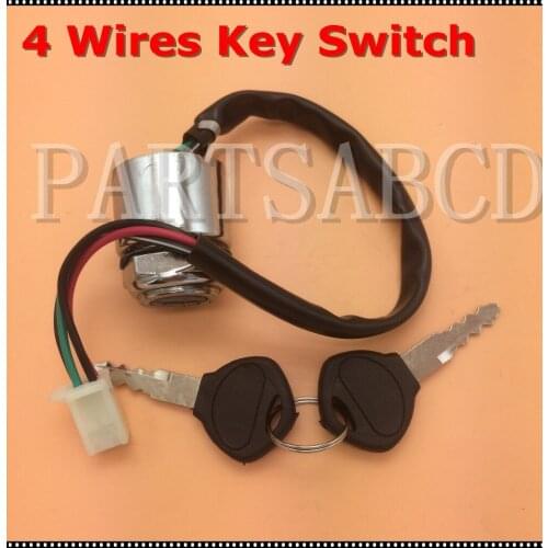 4 Wires ATV Quads Ignition Key Switch For 4 Wheeler Go Kart Motorcycles Pit Dirt Bike